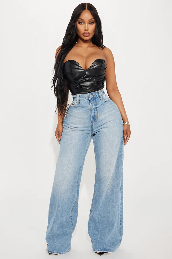 Calça Jeans Baggy Cintura Alta